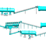wet drum granulation line for compound fertilizer granules production